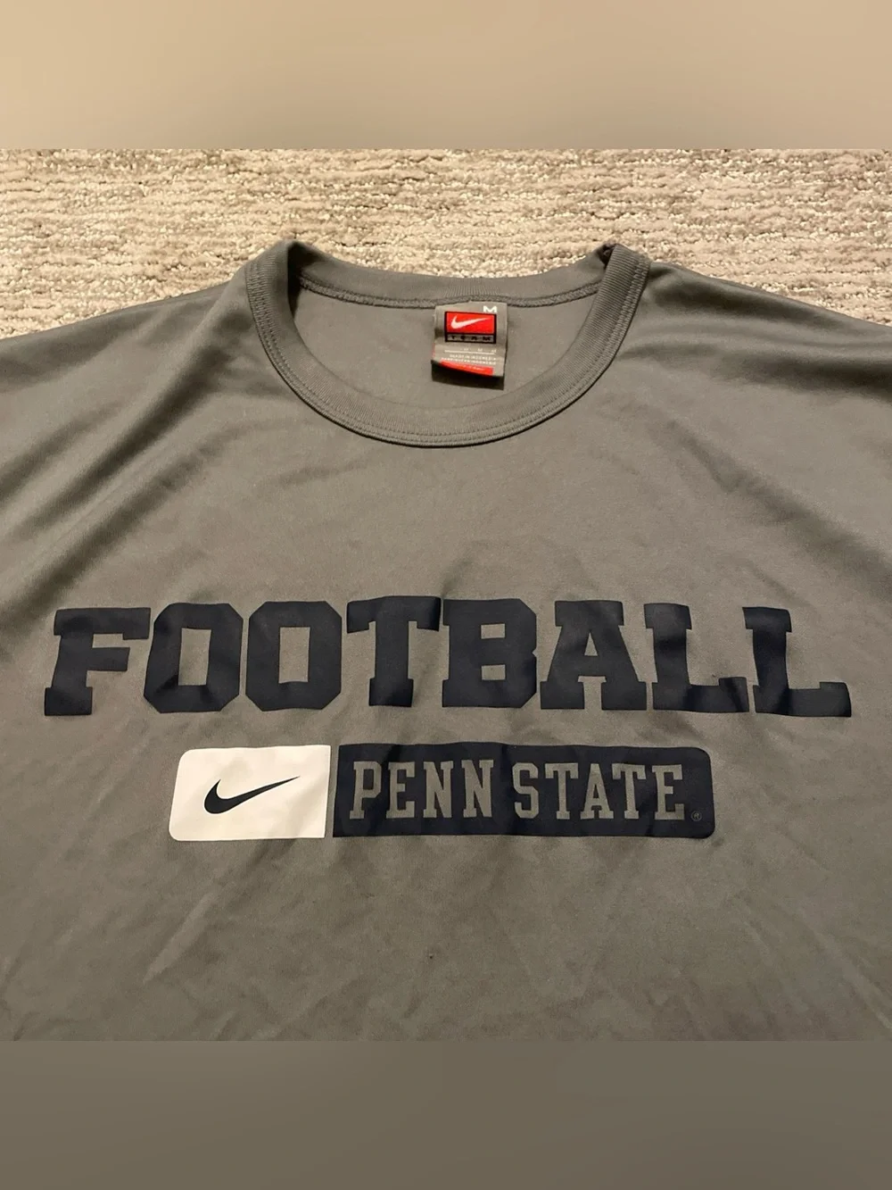 Vintage Nike Team Penn State Nittany Lions Football T-Shirt Mens Medium Y2K